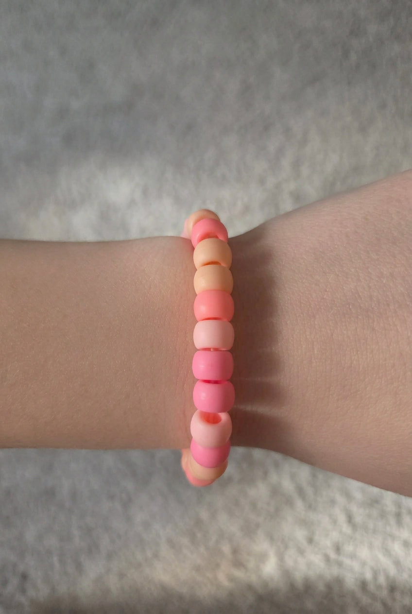 Strawberry Blush Beaded Bracelet
