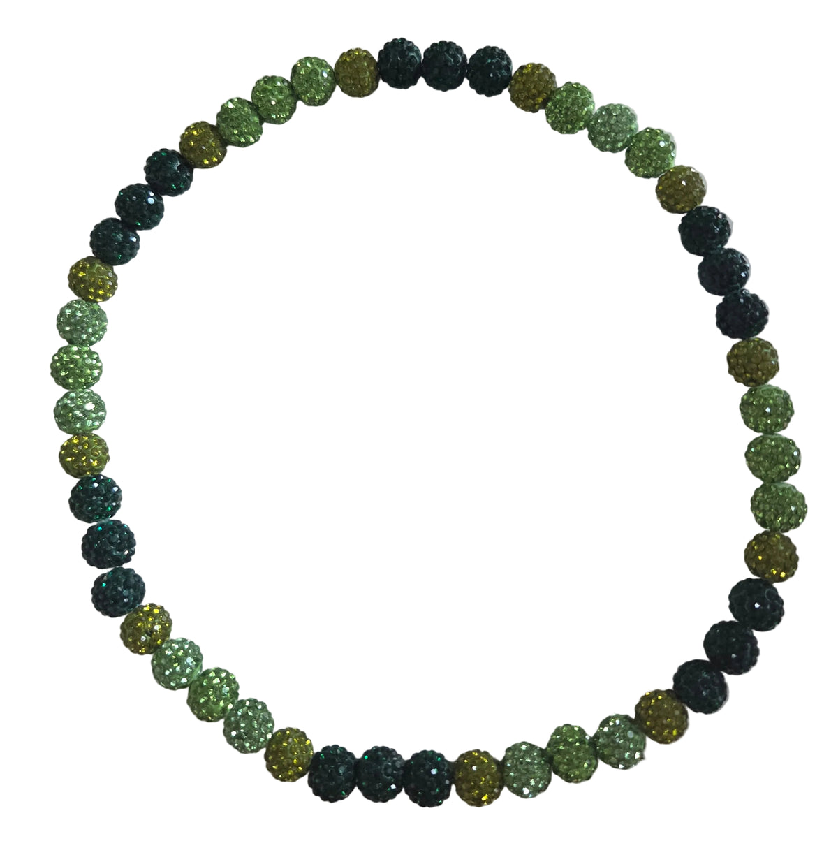 Forest Green Sparkle Bead Necklace