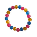 Candy Pop Pink, Blue & Yellow Beaded Bracelet