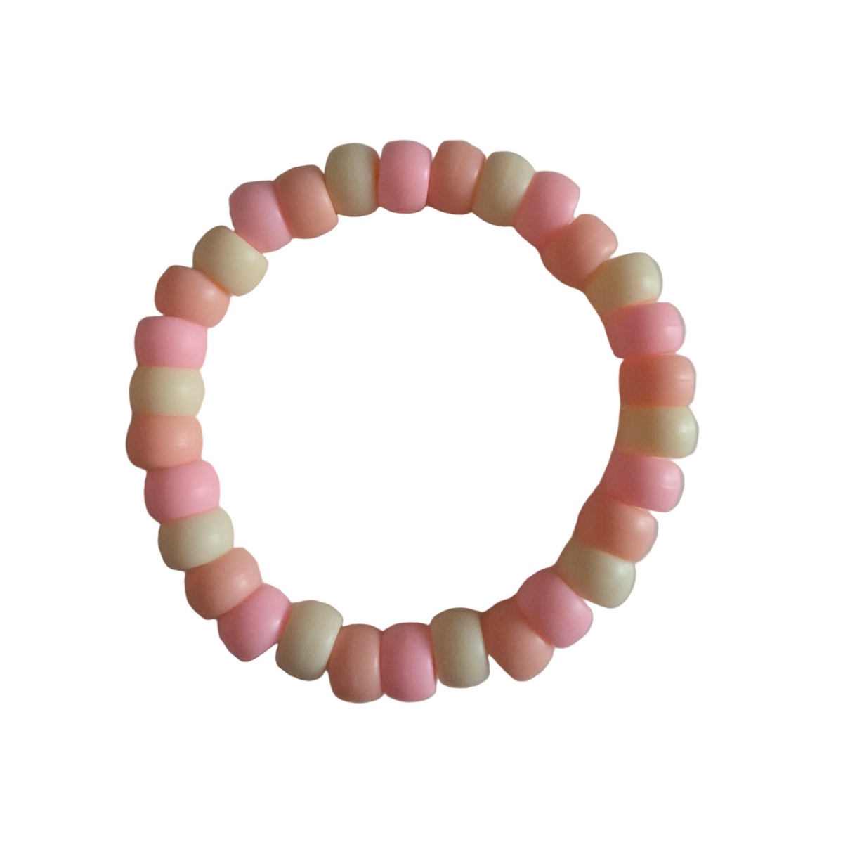 Peach Blossom Pastel Beaded Bracelet