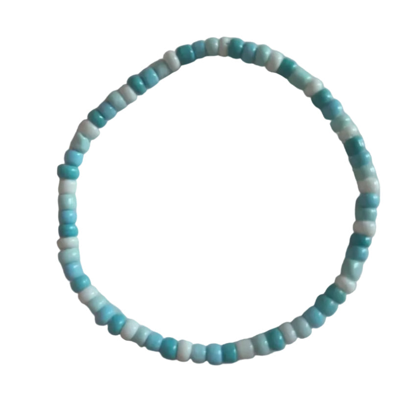 Seafoam Blue Beaded Bracelet