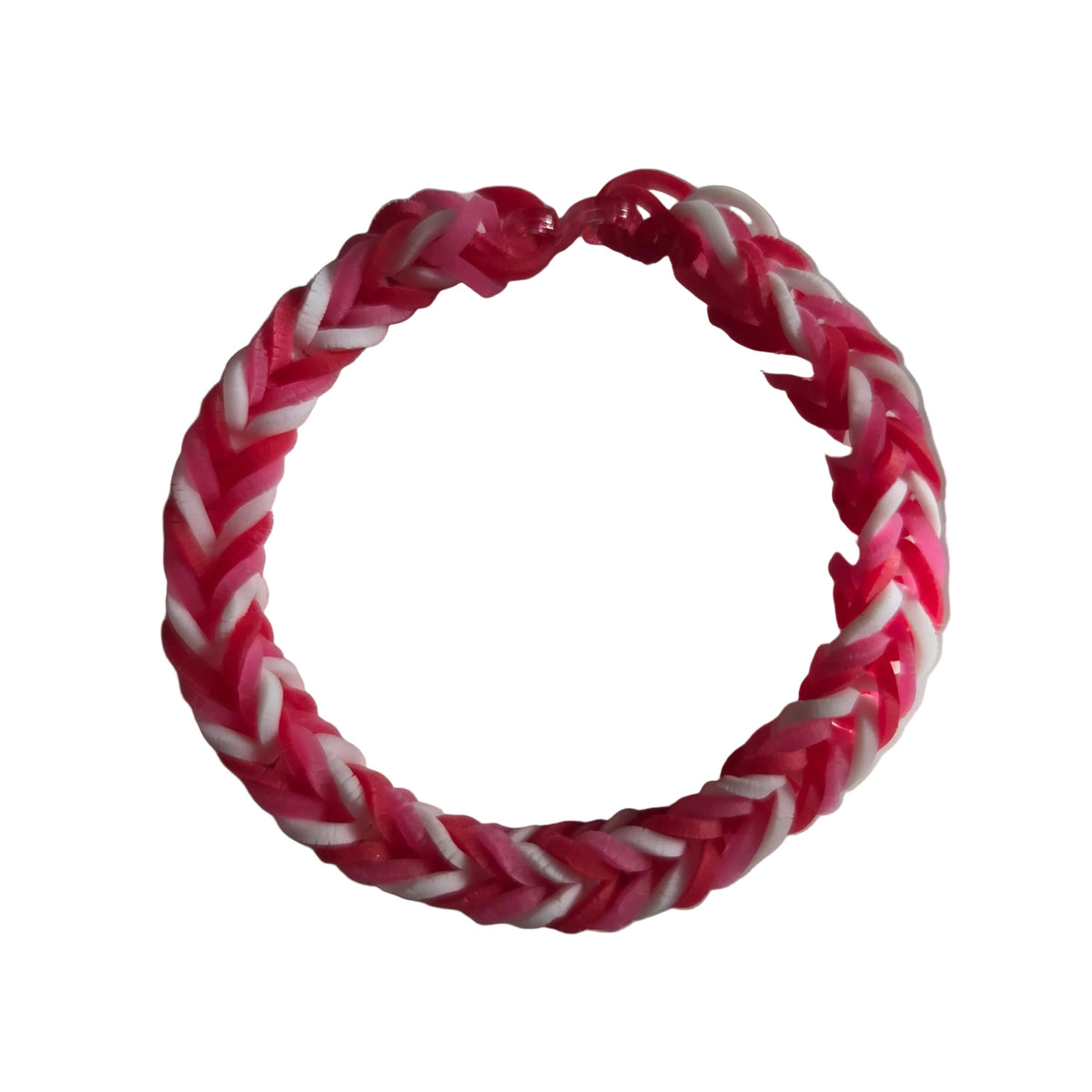 Pink, Black & White fishtail Bracelet