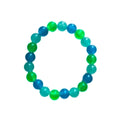 Blue & Green Beaded Stretch Bracelet
