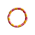 Pink and Yellow Heishi Bracelet