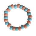 Peach & Sky Blue Beaded Bracelet
