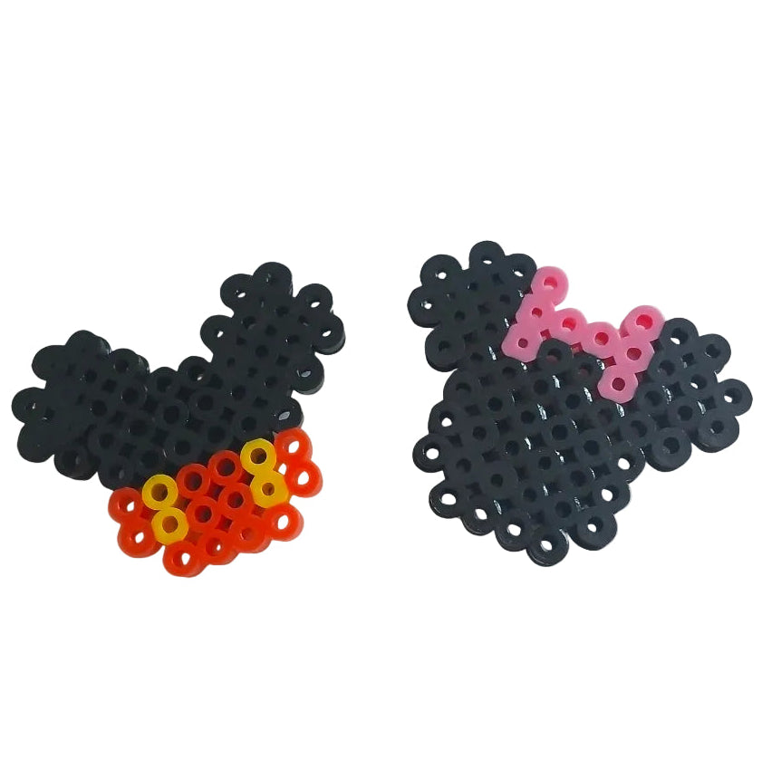 Mickey & Minnie Mouse Perler Bead Magnets – Set of 2
